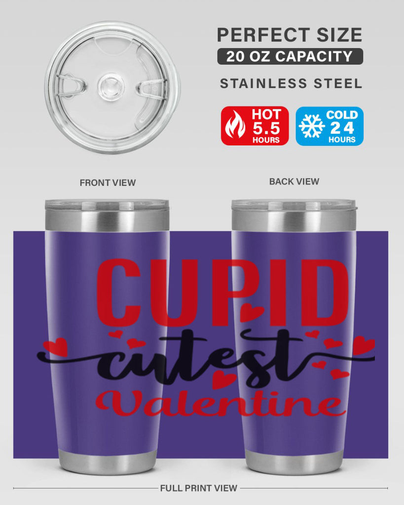 cupid cutest valentine 72#- valentines day- Tumbler
