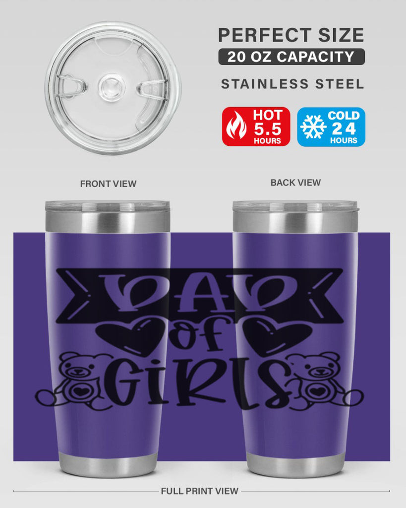 dad of girls 60#- fathers day- Tumbler