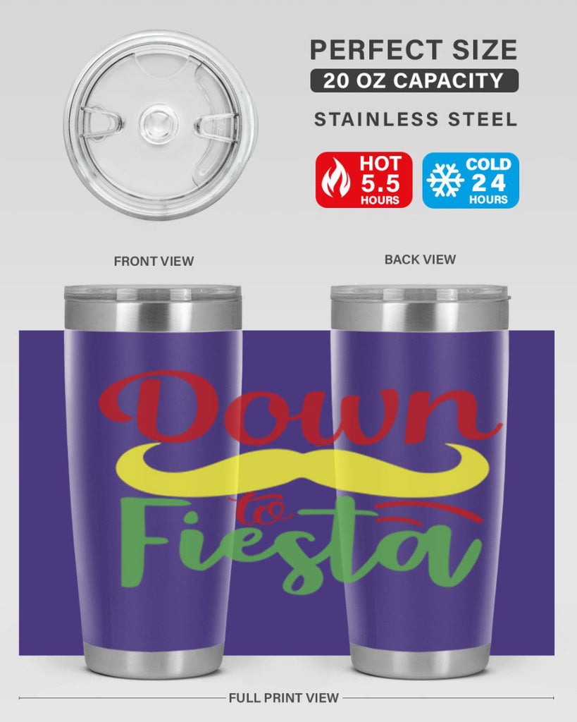down to fiesta 3#- cinco de mayo- Tumbler