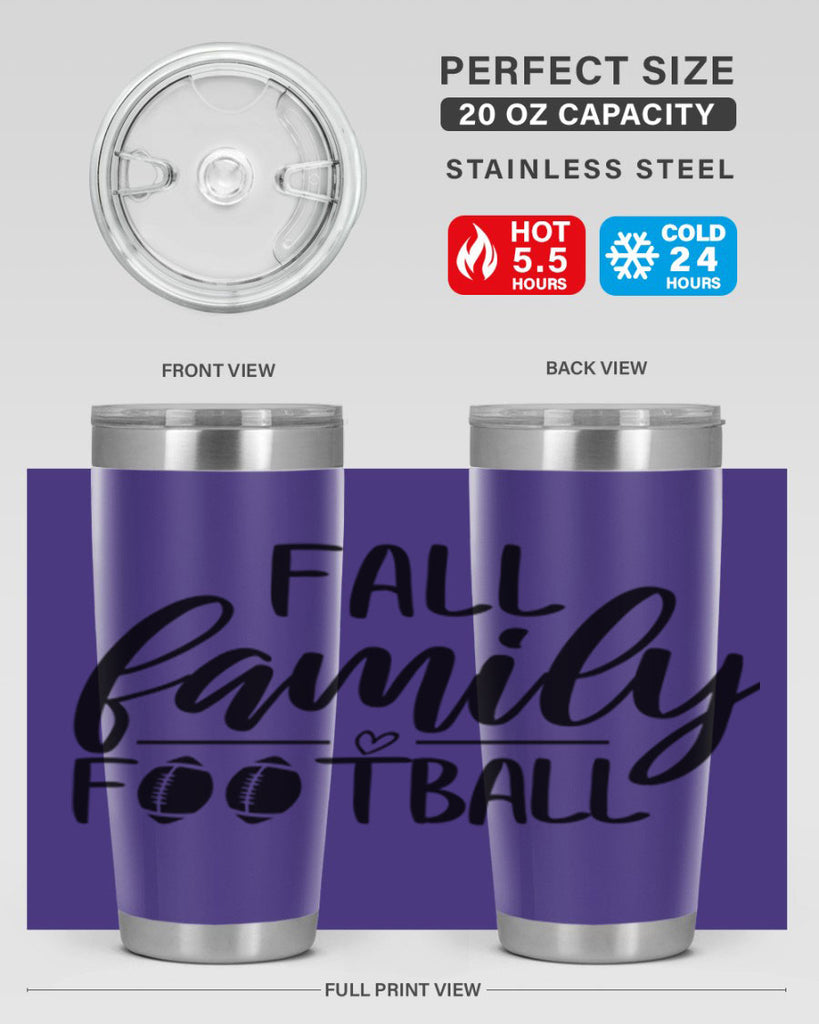 fall family football 100#- fall- Tumbler