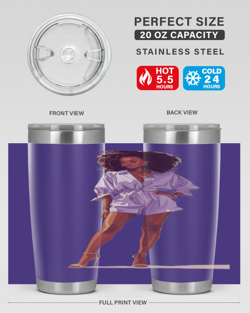 fashion girl in lavender 70#- fashion- Cotton Tank