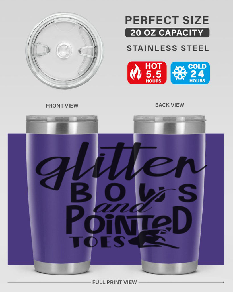 glitter bows and pointed toes 42#- ballet- Tumbler