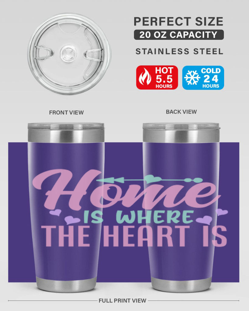 home is where the heart is 39#- home- Tumbler