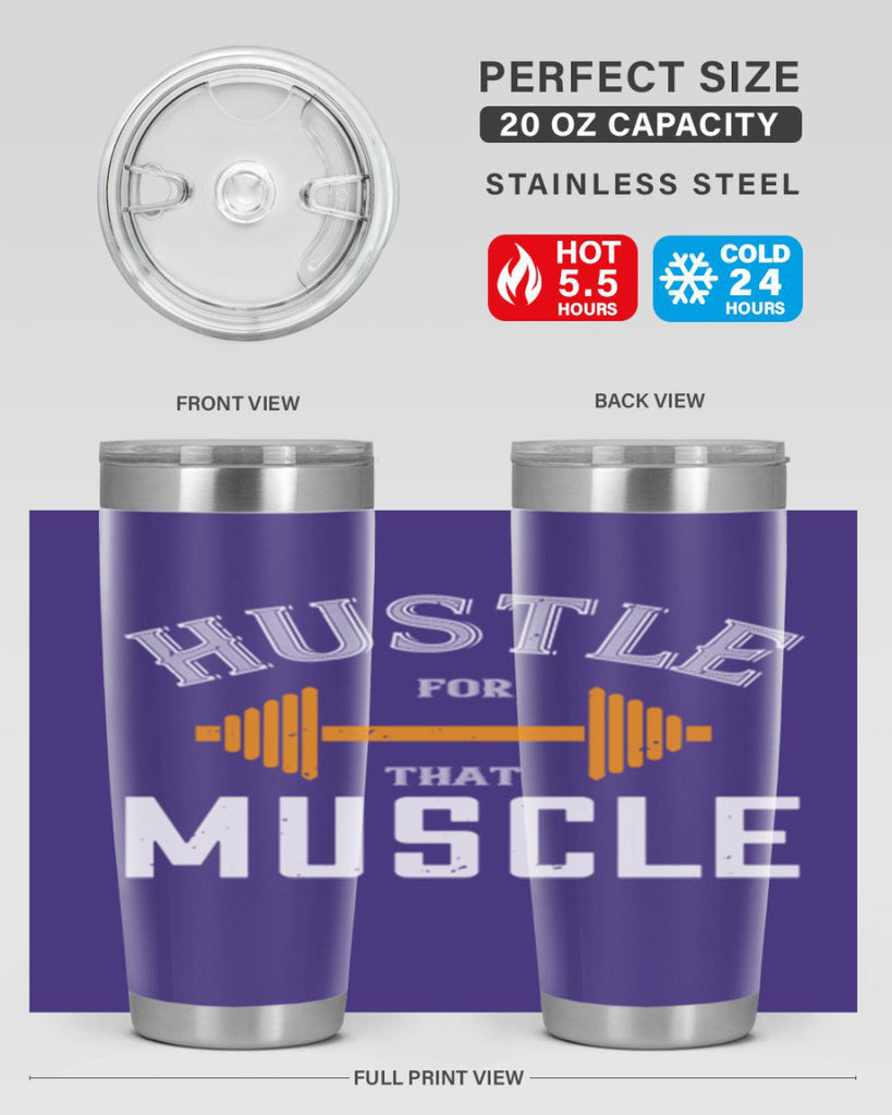 hustel for that muscle 92#- gym- Tumbler