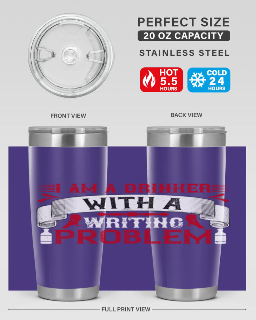 i am a drinker with a writing problem 49#- drinking- Tumbler