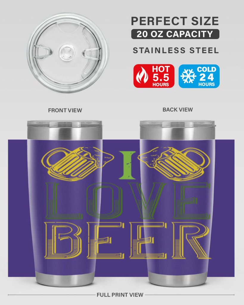 i love beer Style 134#- St Patricks Day- Tumbler