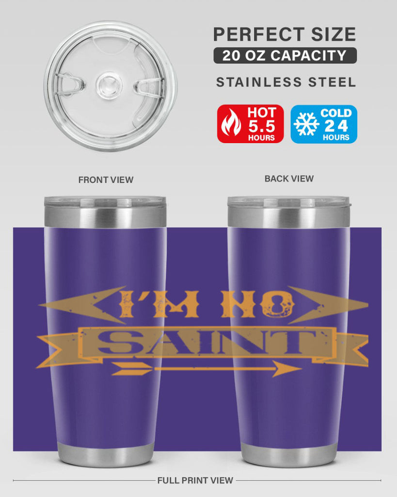 i’m no saint 59#- mardi gras- Tumbler