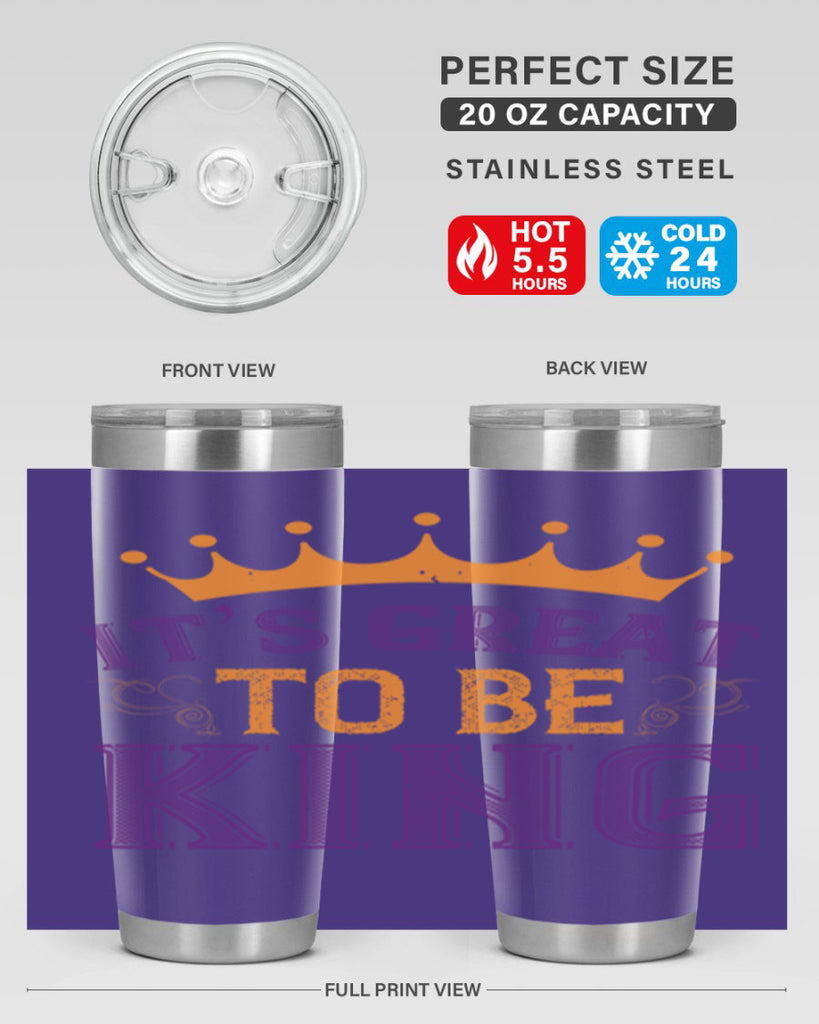 it’s great to be king 61#- mardi gras- Tumbler
