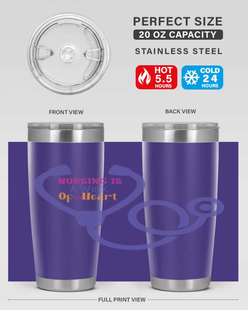 nursing is a work of heart Style Style 68#- nurse- tumbler