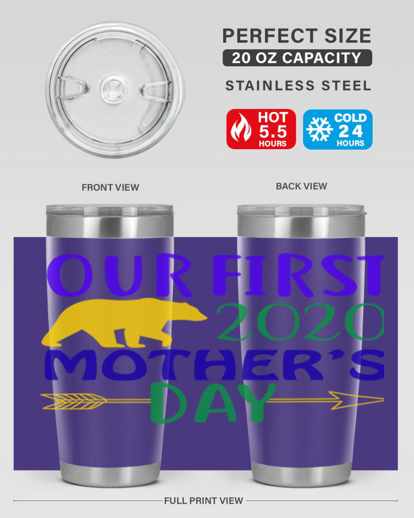 our first mothers day 4#- mardi gras- Tumbler