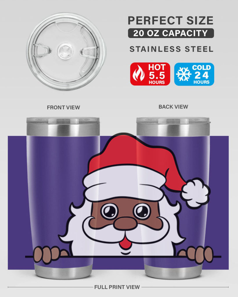peekaboo black santa 19#- black men - boys- tumbler
