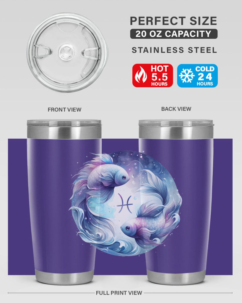 pisces 349#- zodiac- Tumbler