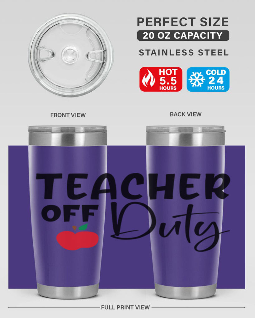 teacher off duty Style 140#- teacher- tumbler