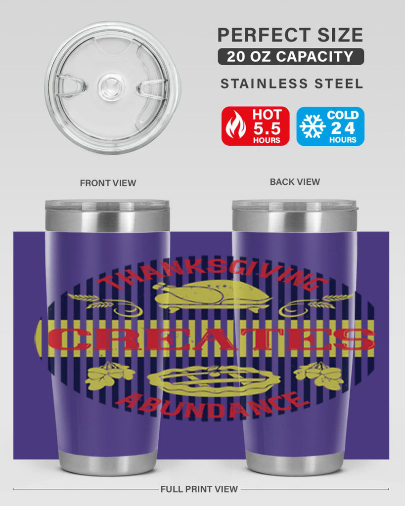 thanksgiving creates abundance 14#- thanksgiving- Tumbler