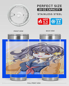 A beautiful and happy girl back to school 90#- anime- Tumbler