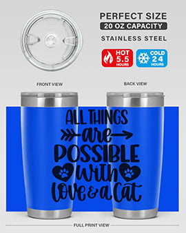 All Things Are Possible Style 75#- cat- Tumbler