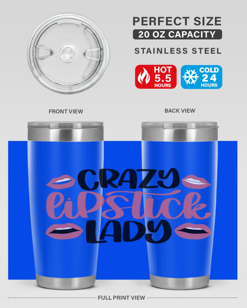 Crazy Lipstick Lady Style 107#- make up- Tumbler