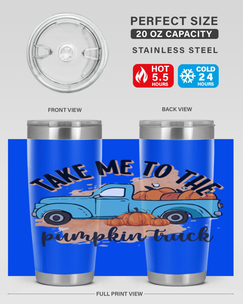 Fall Pumpkin Truck 128#- fall- Tumbler