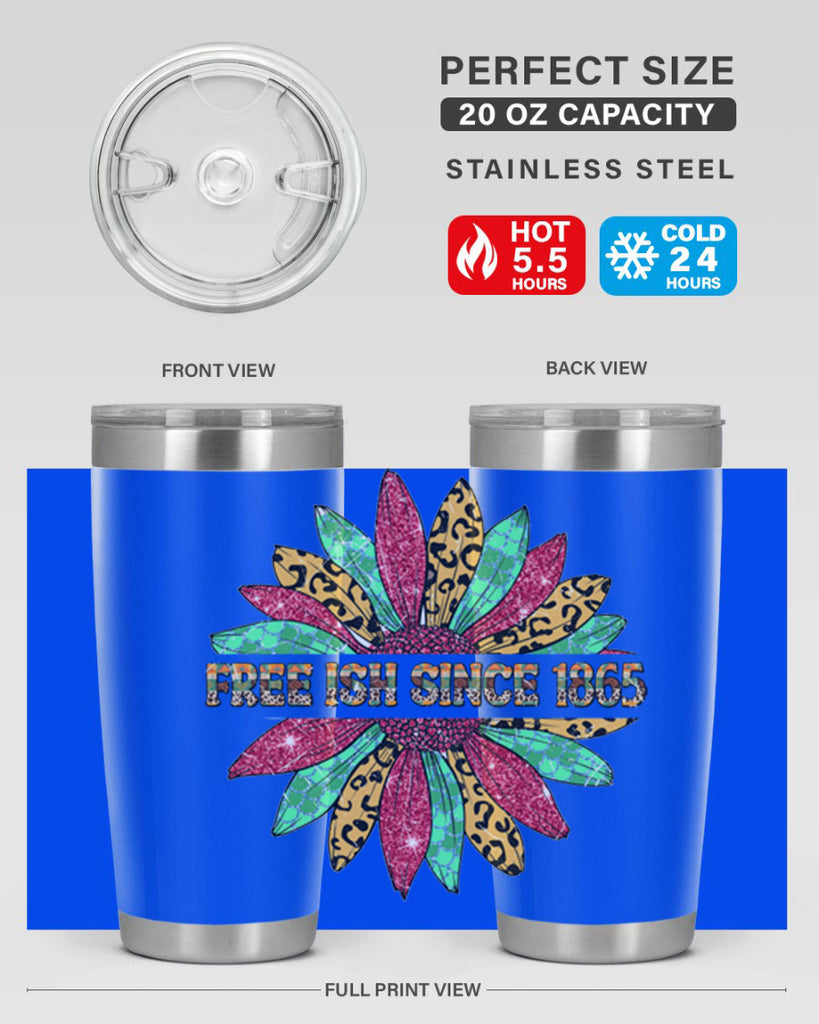 Freeish Since 1865 Sunflower Juneteenth 15#- Juneteenth- tumbler