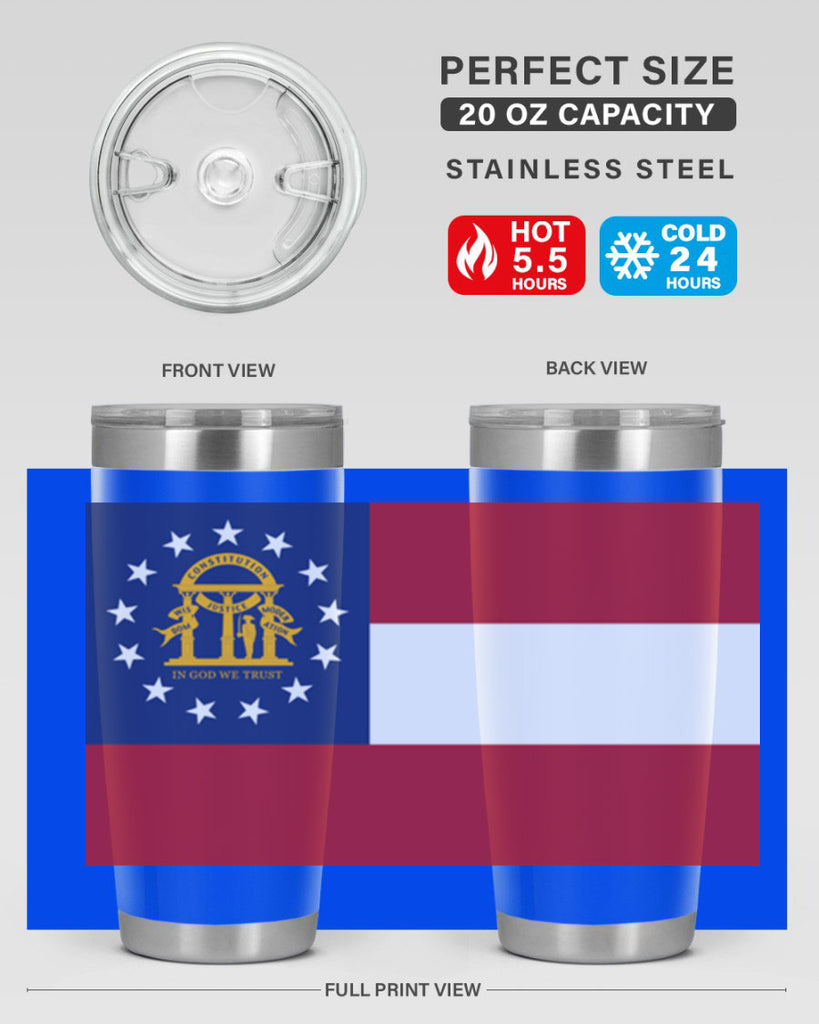 Georgia 42#- Us Flags- Tumbler