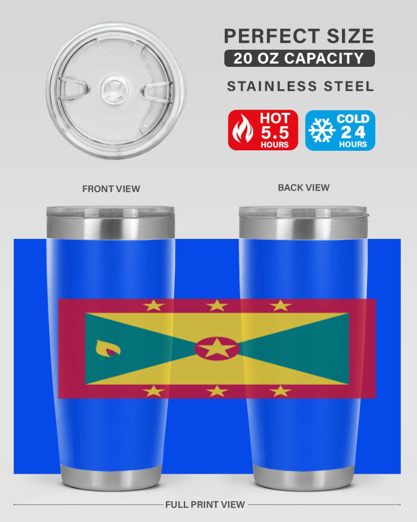 Grenada 130#- world flags- Tumbler