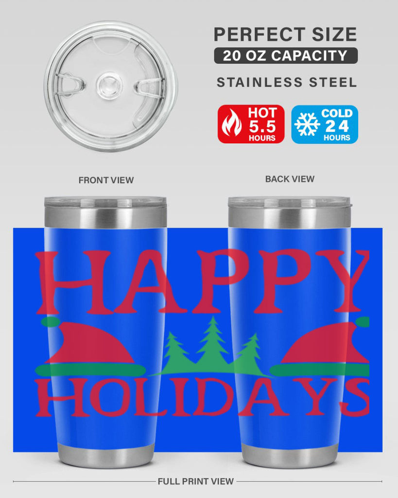 Happy Holidays 136#- winter- Tumbler