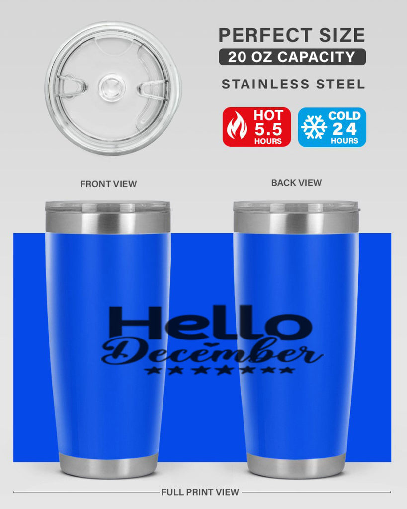 Hello December 156#- winter- Tumbler