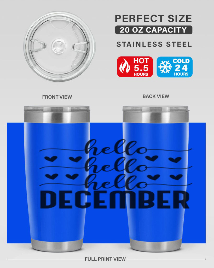 Hello December 157#- winter- Tumbler