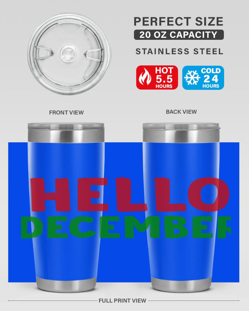 Hello December 158#- winter- Tumbler