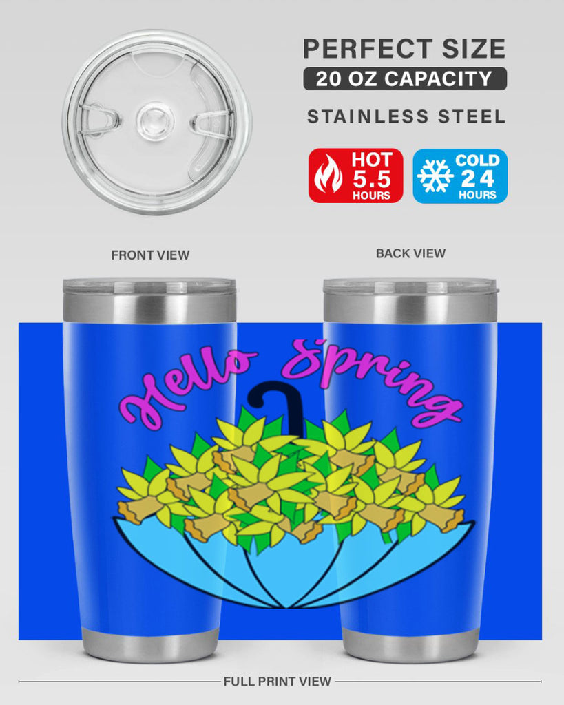 Hello Spring Umbrella Daffodils207#- spring- Tumbler