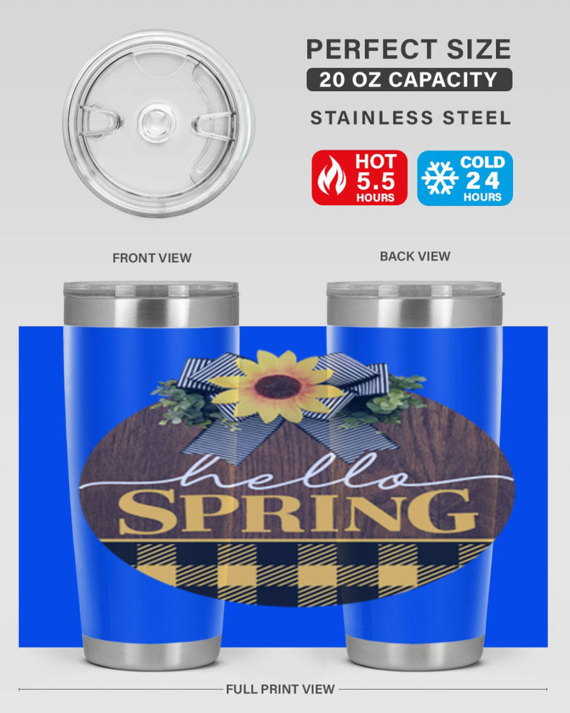 Hello Spring plaid Mockup 204#- spring- Tumbler