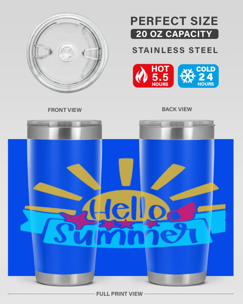 Hello Summer Style 38#- summer- Tumbler