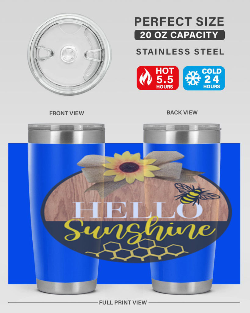 Hello Sunshine and bee Mockup215#- spring- Tumbler