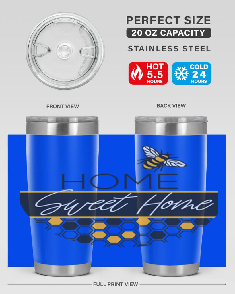 Home Sweet Home Bee and hive pattern243#- spring- Tumbler