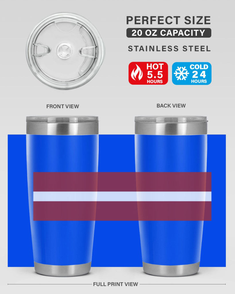 Latvia 104#- world flags- Tumbler