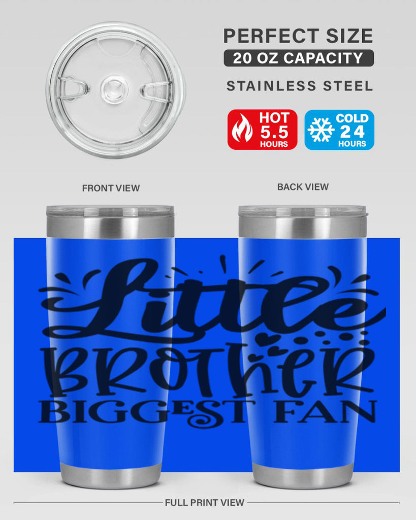 Little Brother Biggest Fan 2056#- baseball- Tumbler