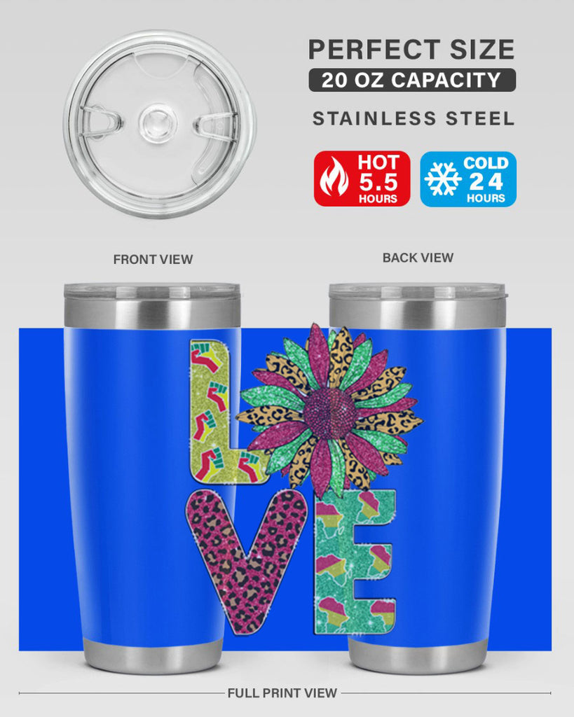 Love Juneteenth Day Fist Sunflower Png 7#- Juneteenth- tumbler