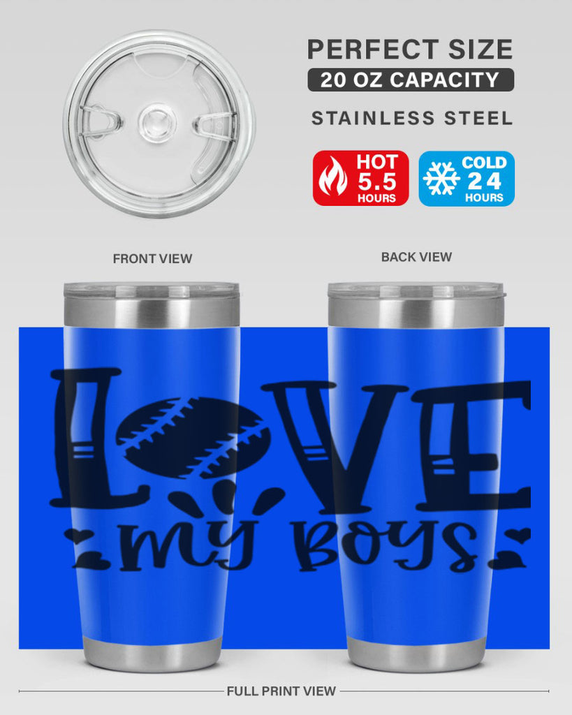 Love My Boys 2053#- baseball- Tumbler