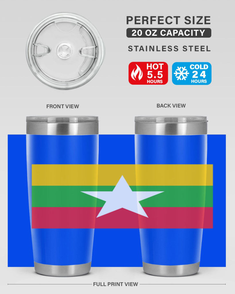 Myanmar 79#- world flags- Tumbler