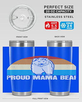 Proud mama bear 26#- Bears- Tumbler