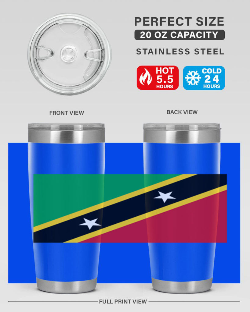 Saint Kitts and Nevis 52#- world flags- Tumbler