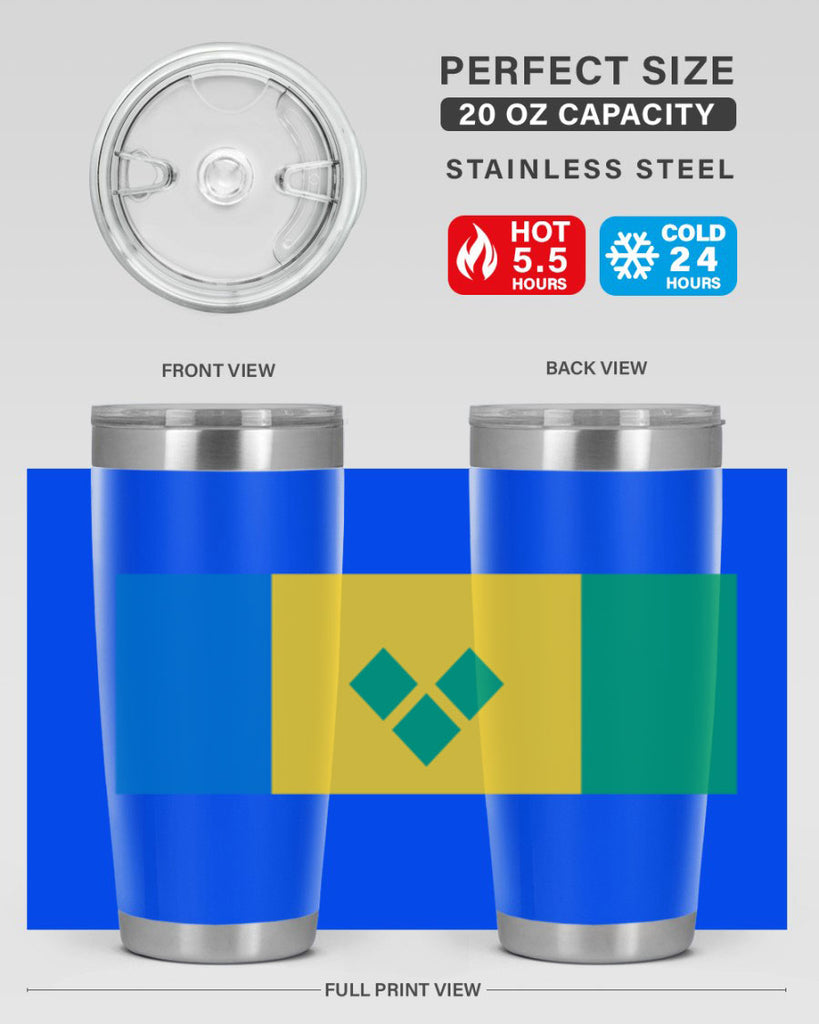 Saint Vincent and the Grenadines 50#- world flags- Tumbler