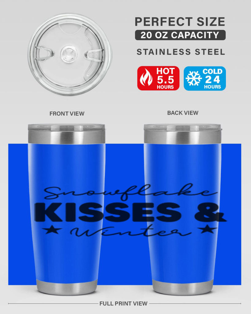 Snowflake Kisses Winter374#- winter- Tumbler