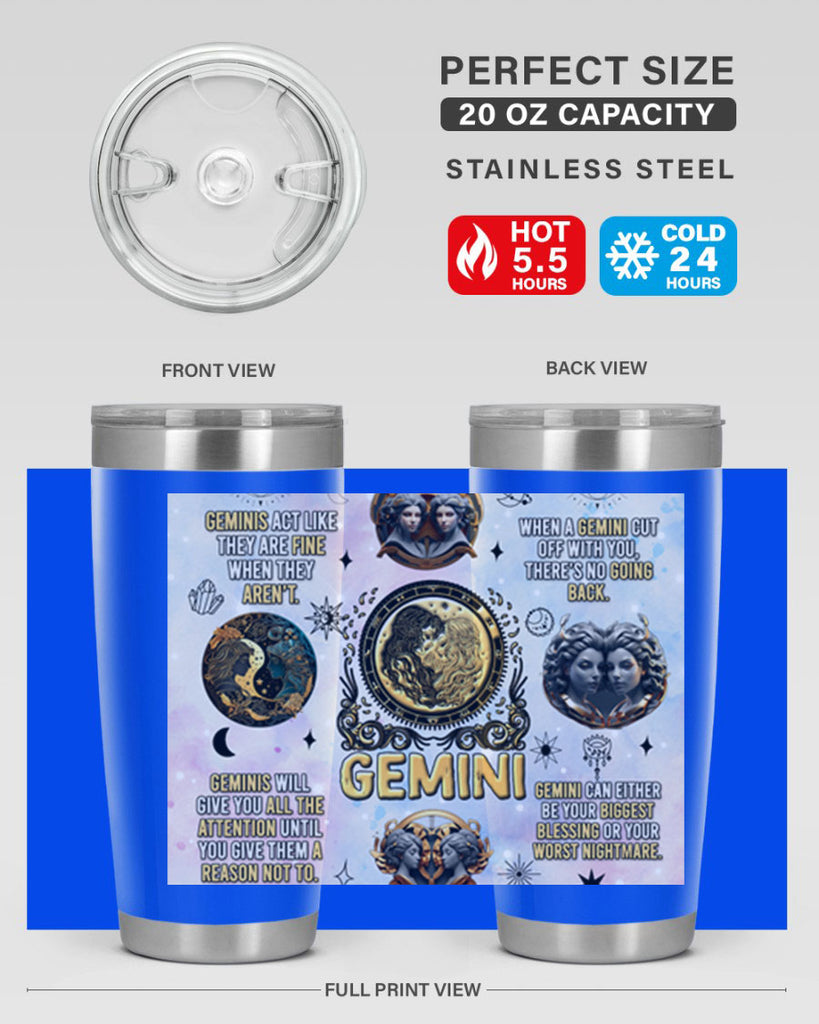 StraightGemini 472#- zodiac- Tumbler