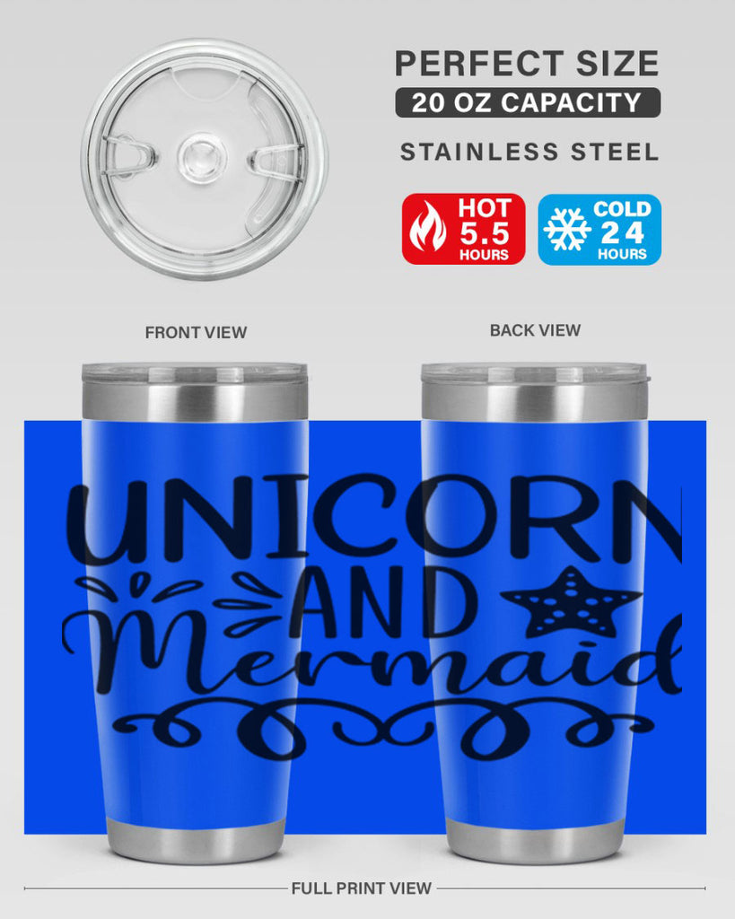 Unicorn And Mermaid 658#- mermaid- Tumbler