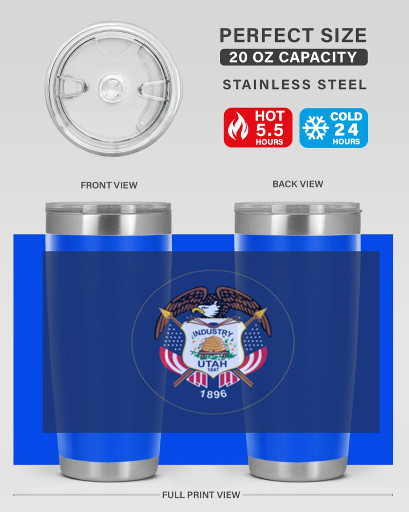 Utah 8#- Us Flags- Tumbler