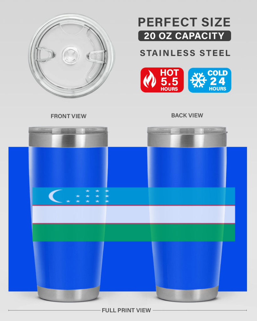 Uzbekistan 8#- world flags- Tumbler
