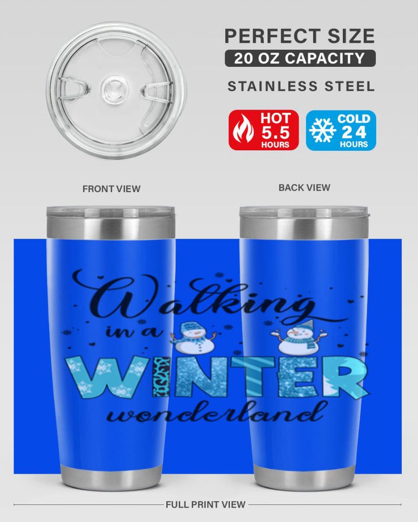 Walking in a winter wonderland 443#- winter- Tumbler