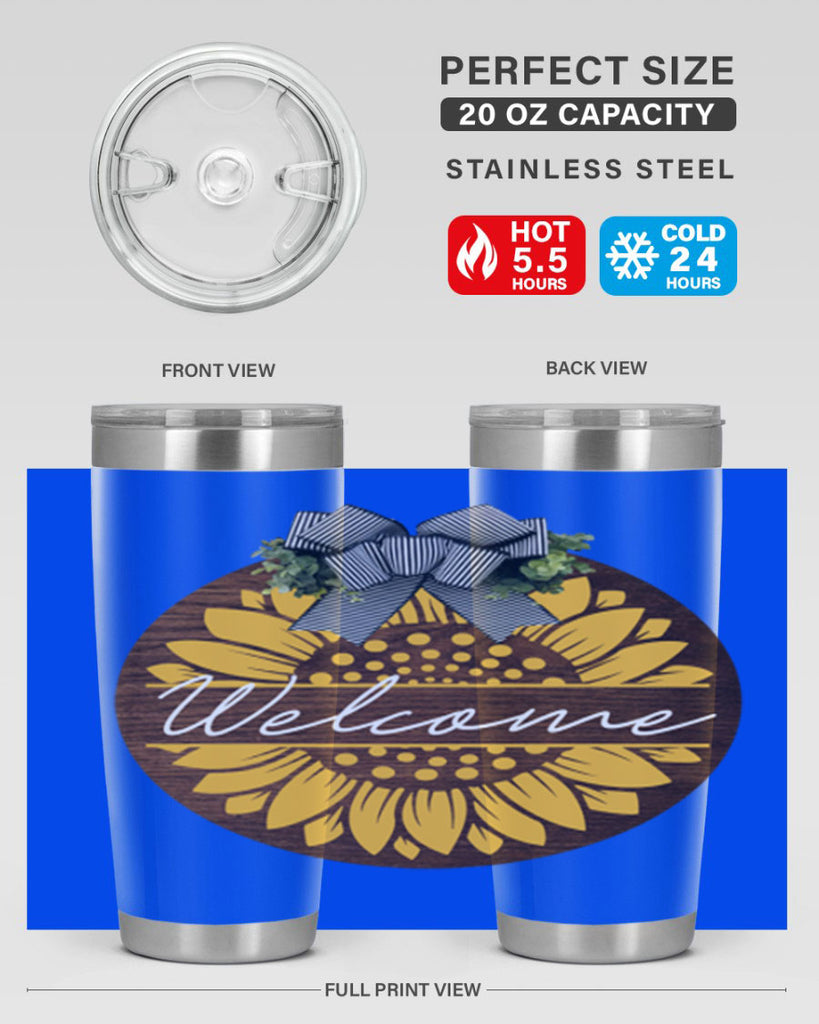Welcome Sunflower Mockup584#- spring- Tumbler