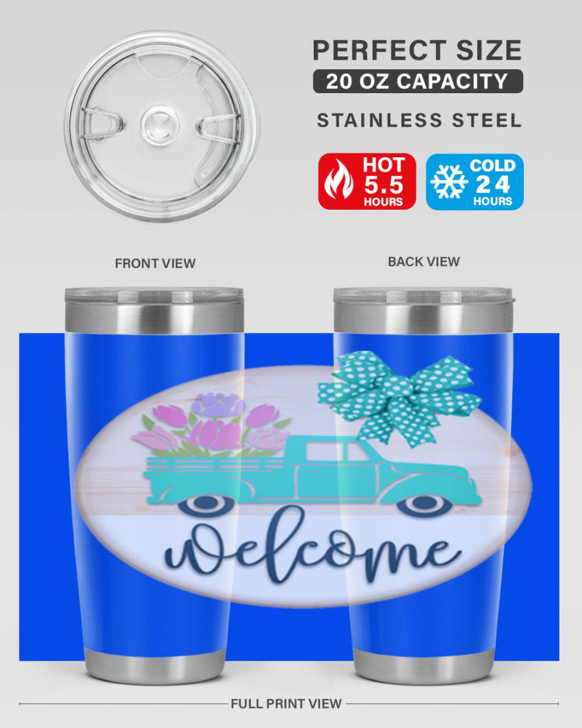 Welcome spring truck Mockup578#- spring- Tumbler
